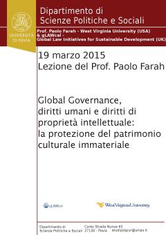 Lecture - Global Governance, Human Rights and Intellectual Property Rights